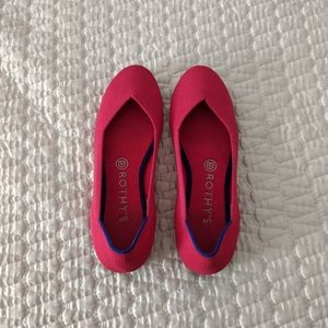 Rothy's Hot Pink the flat - Size 8 - EUC